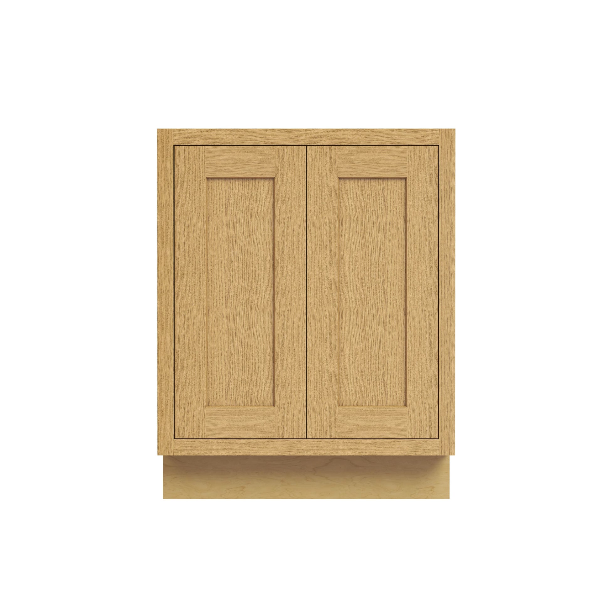 Inset Hazelnut Oak RTA 24-36"W x 34.5"H x 25"D 5-Size Full Height Double Doors Base Cabinet