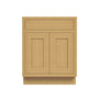 Inset Hazelnut Oak RTA 24-36"W x 34.5"H x 25"D 5-Size Sink Base Cabinet with 2 Doors and 1 False Drawer