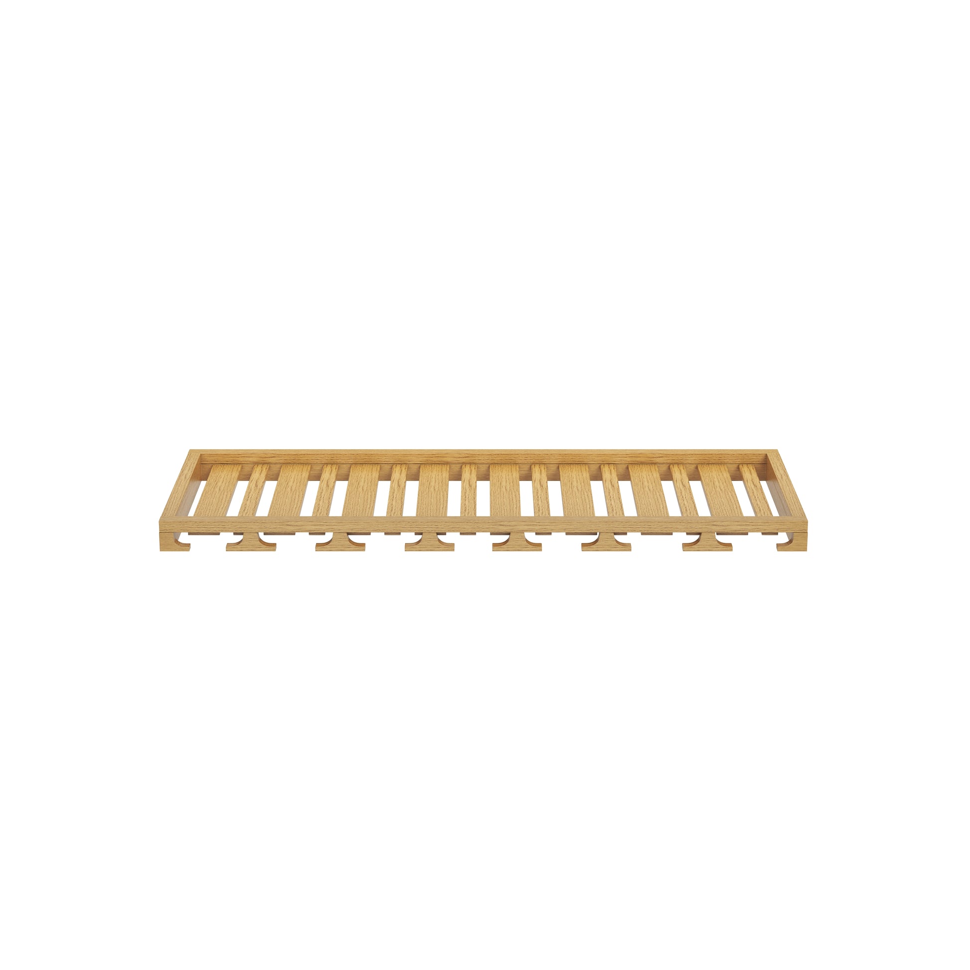 Inset Hazelnut Oak RTA 30-36"W x 1.63"H x 13.5"D 2-Size Wall Glass Hanger