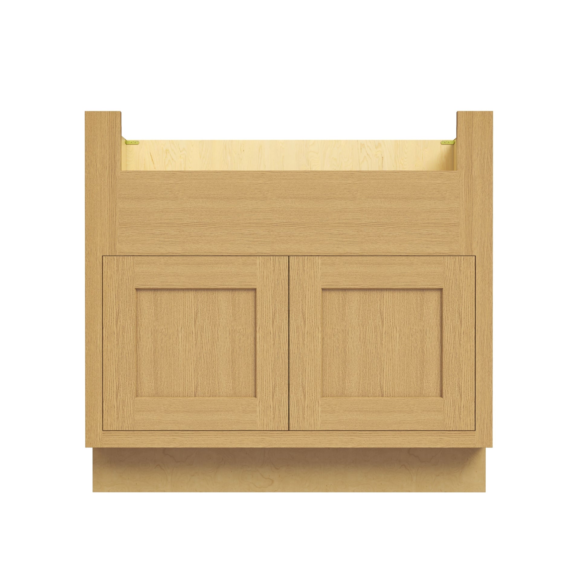 Inset Hazelnut Oak RTA 33-39"W x 34.5"H x 25"D 3-Size Farm Sink Base Cabinet with 2 Doors