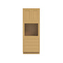 Inset Hazelnut Oak RTA 33"W x 84-96"H x 25"D 3-Size Pantry Cabinet with Oven Opening, 4 Drawers and 2 Doors