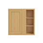 Inset Hazelnut Oak RTA 36"W x 30-42"H x 13.5"D 3-Size Blind Corner Wall Cabinet with 2-3 Shelves