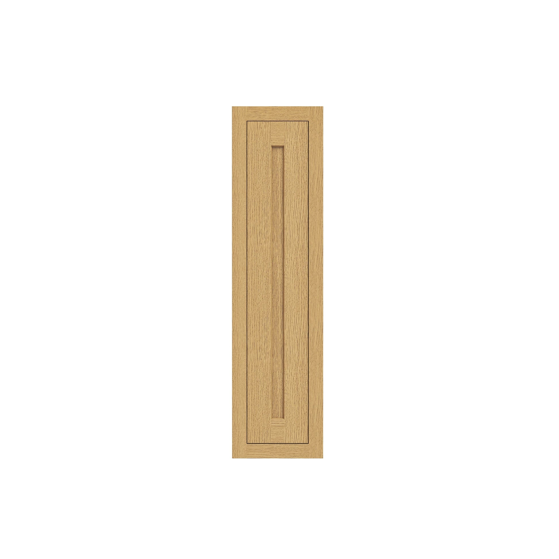 Inset Hazelnut Oak RTA 9-21"W x 30-42"H x 13.5"D 15-Size Single Door Wall Cabinet