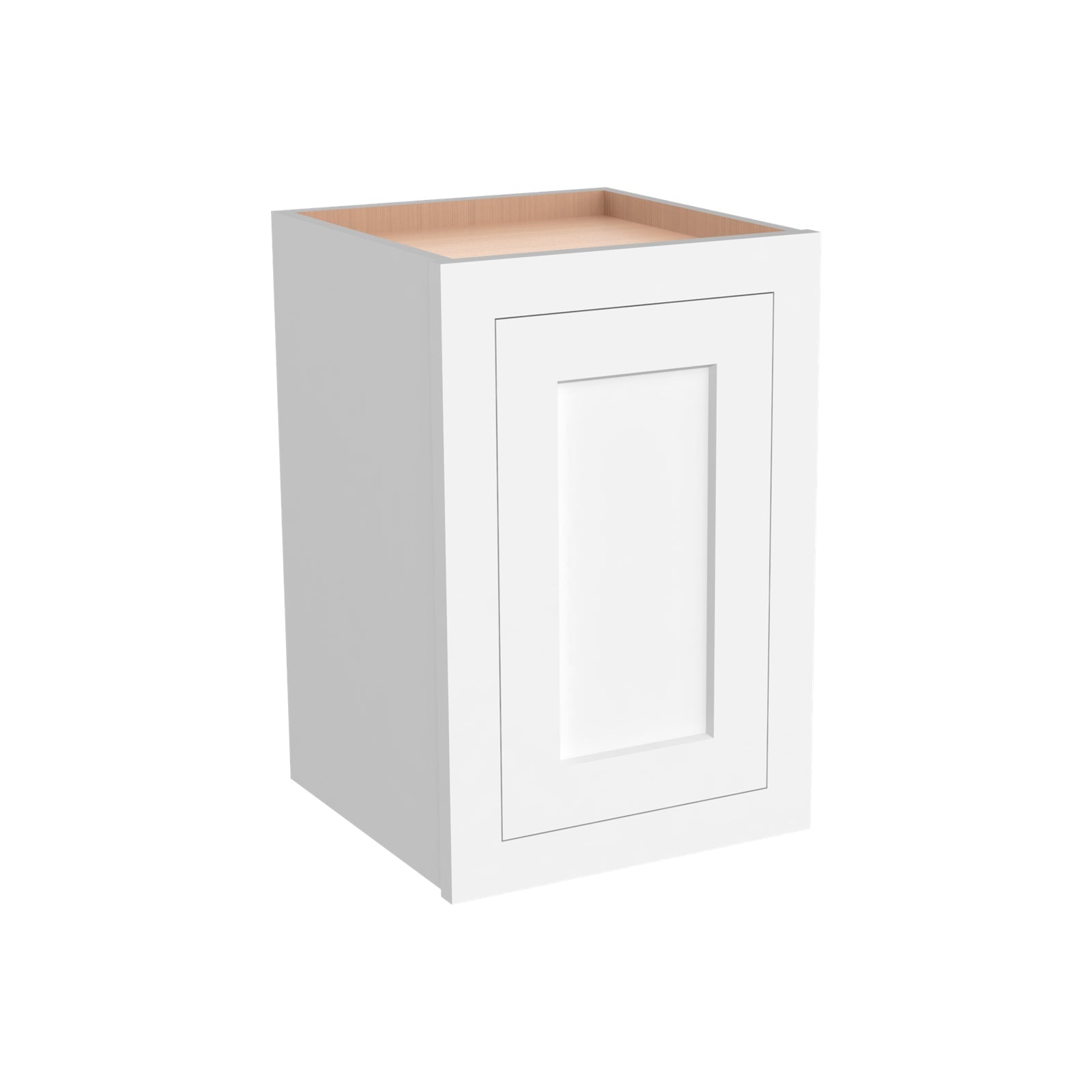 Inset Origami White RTA 12-21"W x 18"H x 13.5"D 4-Size Single Door Wall Cabinet