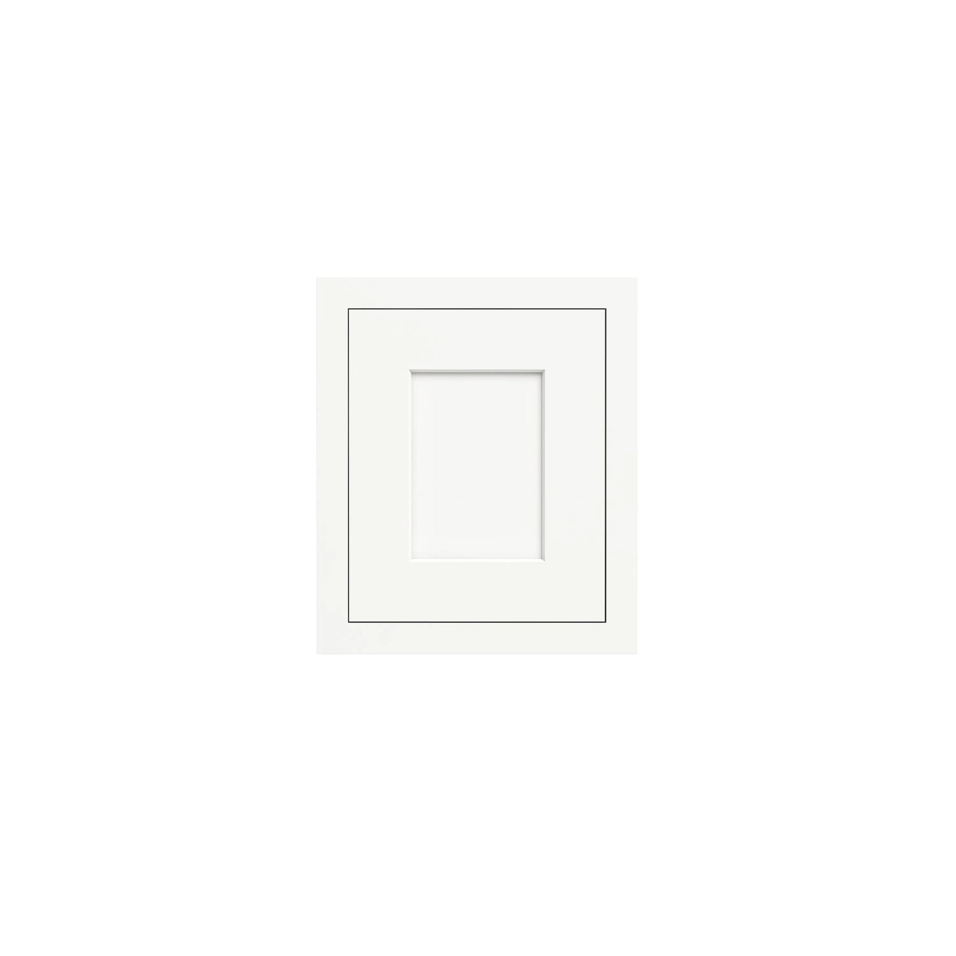 Inset Origami White RTA 12-21"W x 18"H x 13.5"D 4-Size Single Door Wall Cabinet