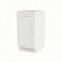Inset Origami White RTA 12-21"W x 34.5"H x 25"D 4-Size Full Height Single Door Base Cabinet