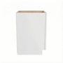 Inset Origami White RTA 12-21"W x 34.5"H x 25"D 4-Size Single Drawer Base Cabinet with 1 Door