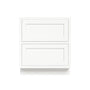 Inset Origami White RTA 24-30"W x 34.5"H x 25"D 2-Size Base Cabinet with 2 Drawers