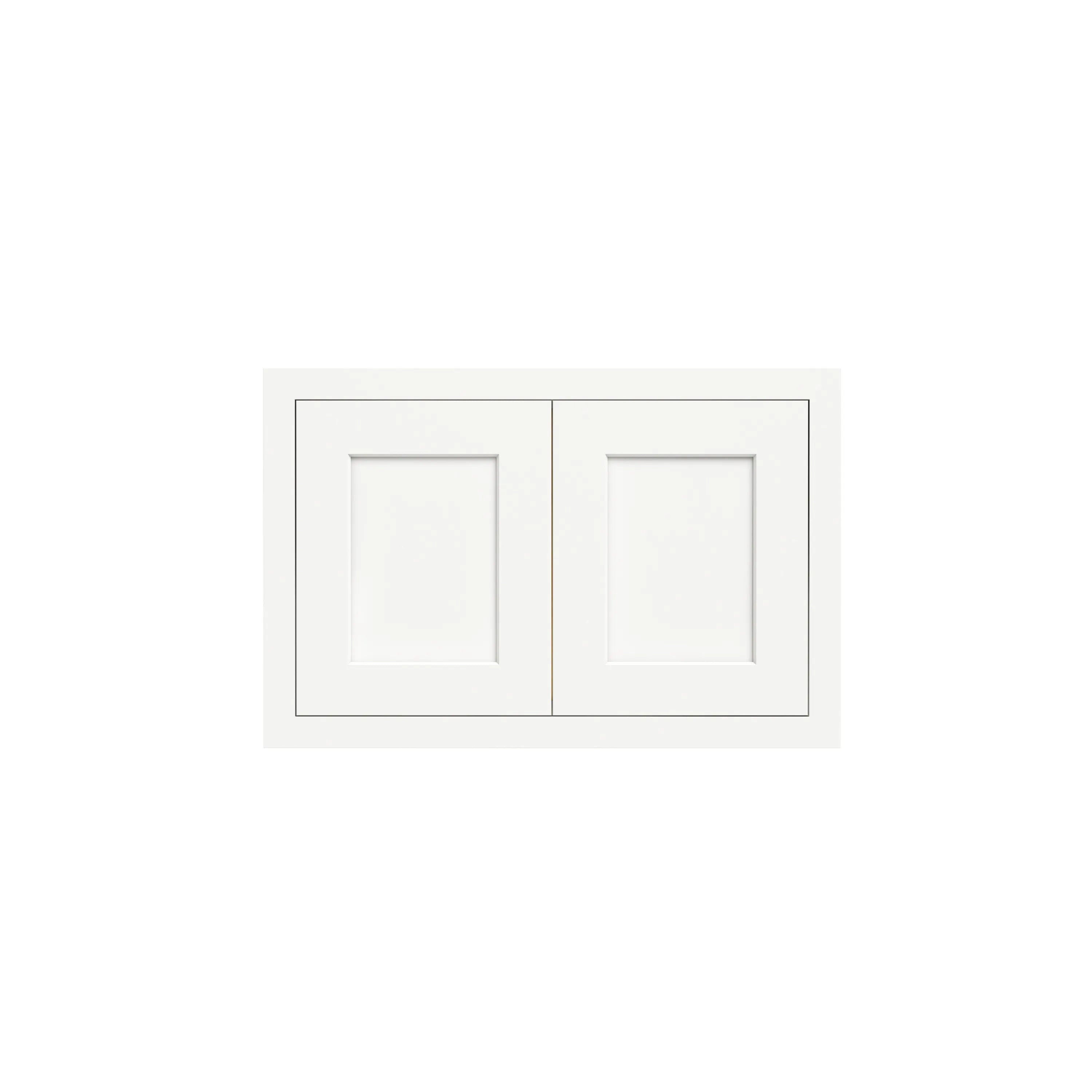 Inset Origami White RTA 24-36"W x 12-24"H x 13.5"D 10-Size Double Doors Wall Cabinet