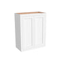 Inset Origami White RTA 24-36"W x 30-42"H x 13.5"D 15-Size Double Doors Wall Cabinet
