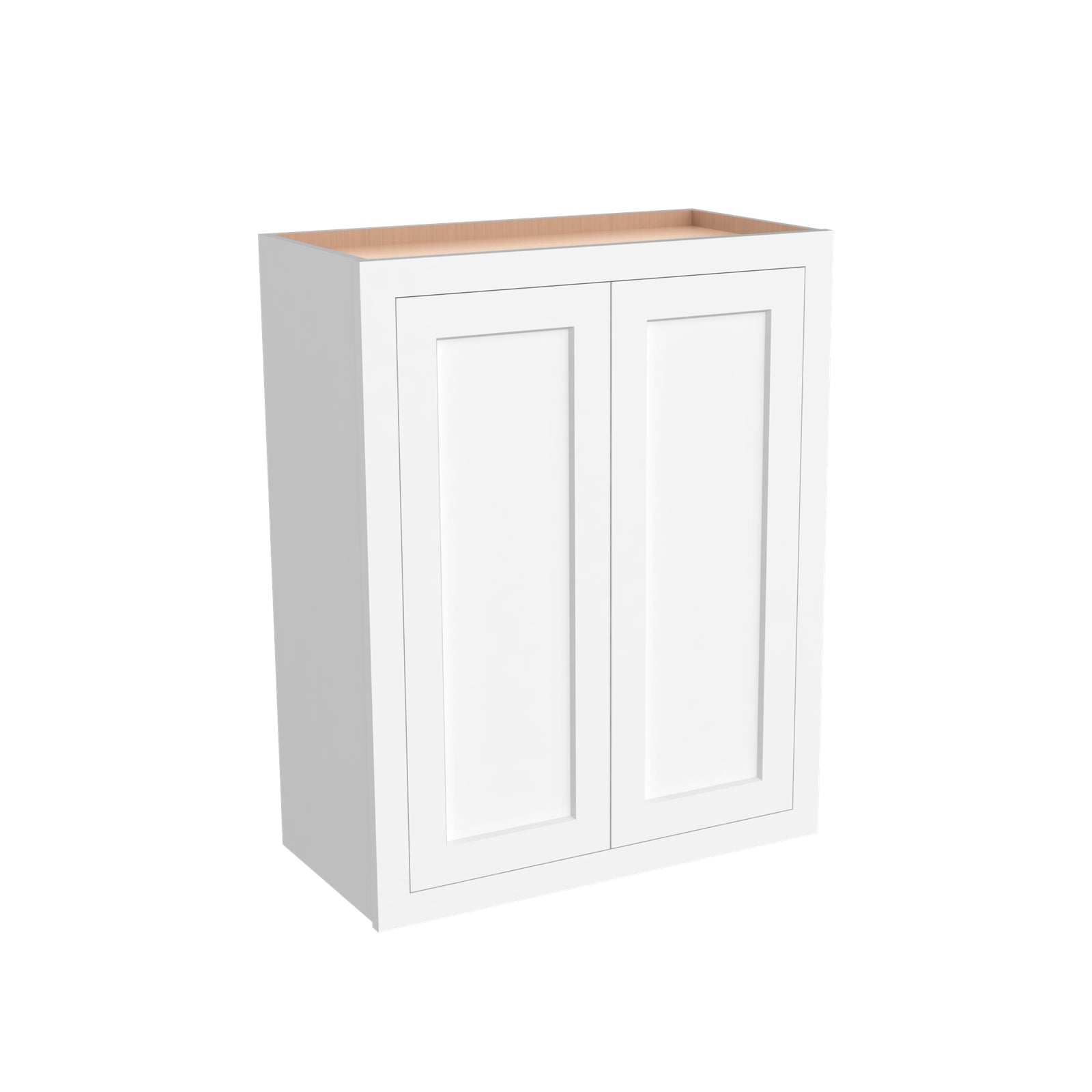 Inset Origami White RTA 24-36"W x 30-42"H x 13.5"D 15-Size Double Doors Wall Cabinet