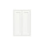 Inset Origami White RTA 24-36"W x 30-42"H x 13.5"D 15-Size Double Doors Wall Cabinet