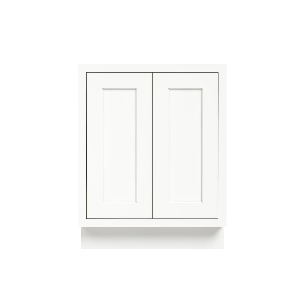 Inset Origami White RTA 24-36"W x 34.5"H x 25"D 5-Size Full Height Double Doors Base Cabinet