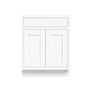 Inset Origami White RTA 24-36"W x 34.5"H x 25"D 5-Size Single Drawer Base Cabinet with 2 Doors