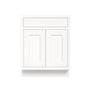 Inset Origami White RTA 24-36"W x 34.5"H x 25"D 5-Size Sink Base Cabinet with 2 Doors and 1 False Drawer