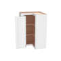 Inset Origami White RTA 25.5"W x 18-42"H x 13.5"D 3-Size Easy Reach Wall Cabinet with 2-3 shelves