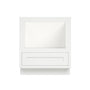 Inset Origami White RTA 27-30"W x 34.5"H x 25"D 2-Size Drawer Base Cabinet with Microwave Opening