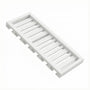Inset Origami White RTA 30-36"W x 1.63"H x 13.5"D 2-Size Wall Glass Hanger