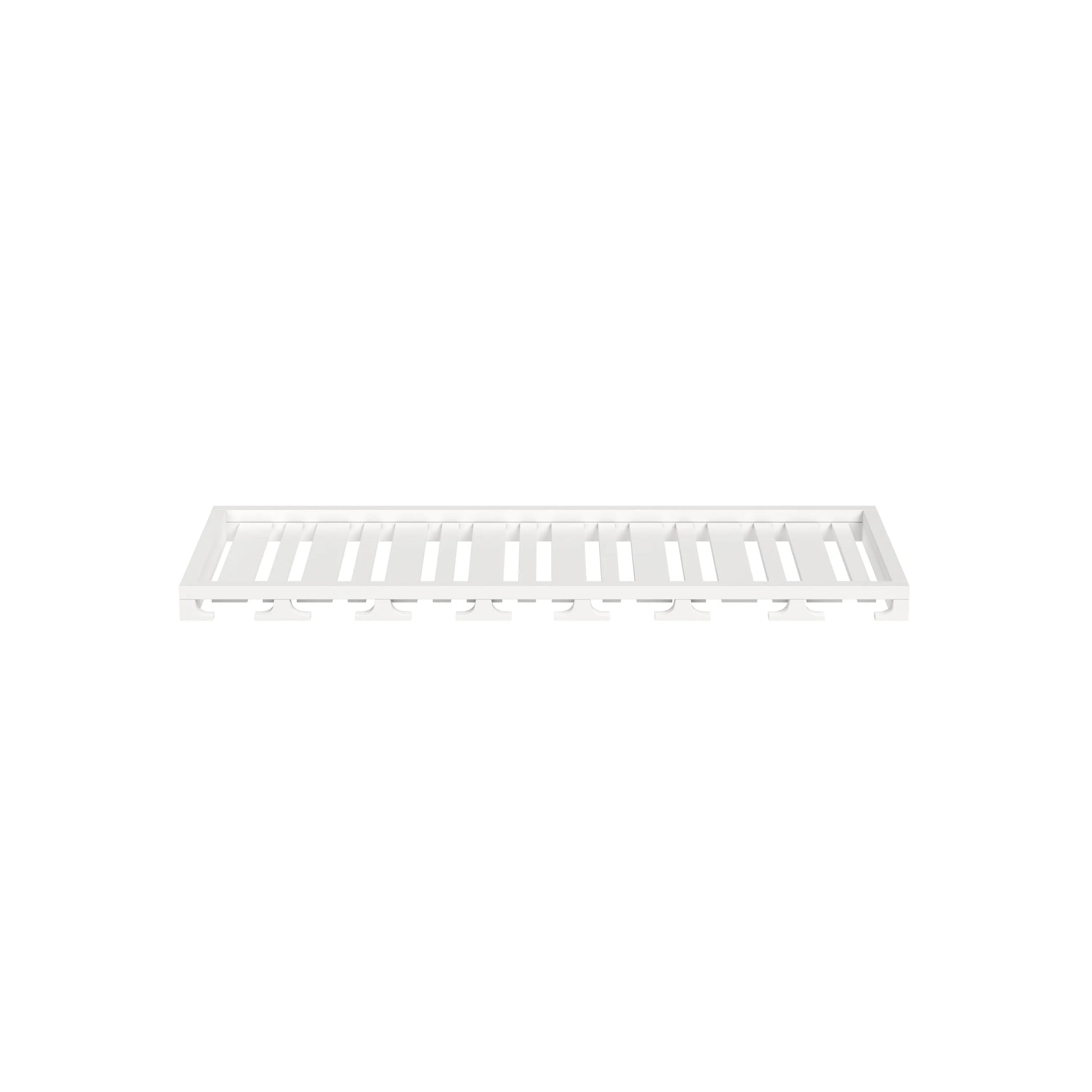 Inset Origami White RTA 30-36"W x 1.63"H x 13.5"D 2-Size Wall Glass Hanger