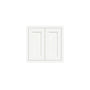 Inset Origami White RTA 30-36"W x 12-24"H x 25"D 7-Size Double Doors Wall Cabinet