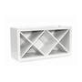 Inset Origami White RTA 30-36"W x 15-18"H x 13.5"D 4-Size X-Shaped Wine Grid Wall Rack Cabinet