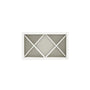 Inset Origami White RTA 30-36"W x 15-18"H x 13.5"D 4-Size X-Shaped Wine Grid Wall Rack Cabinet