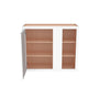 Inset Origami White RTA 36"W x 30-42"H x 13.5"D 3-Size Blind Corner Wall Cabinet with 2-3 Shelves