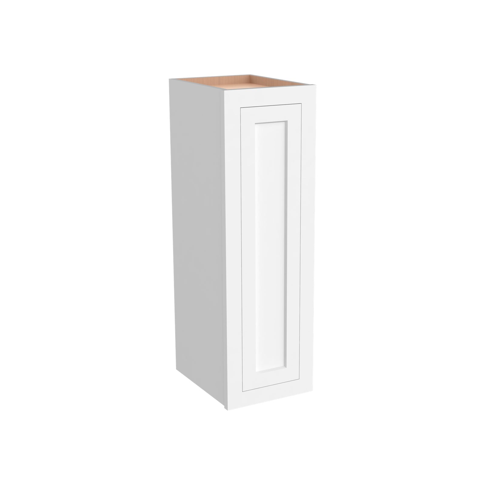 Inset Origami White RTA 9-21"W x 30-42"H x 13.5"D 15-Size Single Door Wall Cabinet