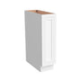 Inset Origami White RTA 9"W x 34.5"H x 25"D Base Spice Rack Cabinet with Pull-out Basket