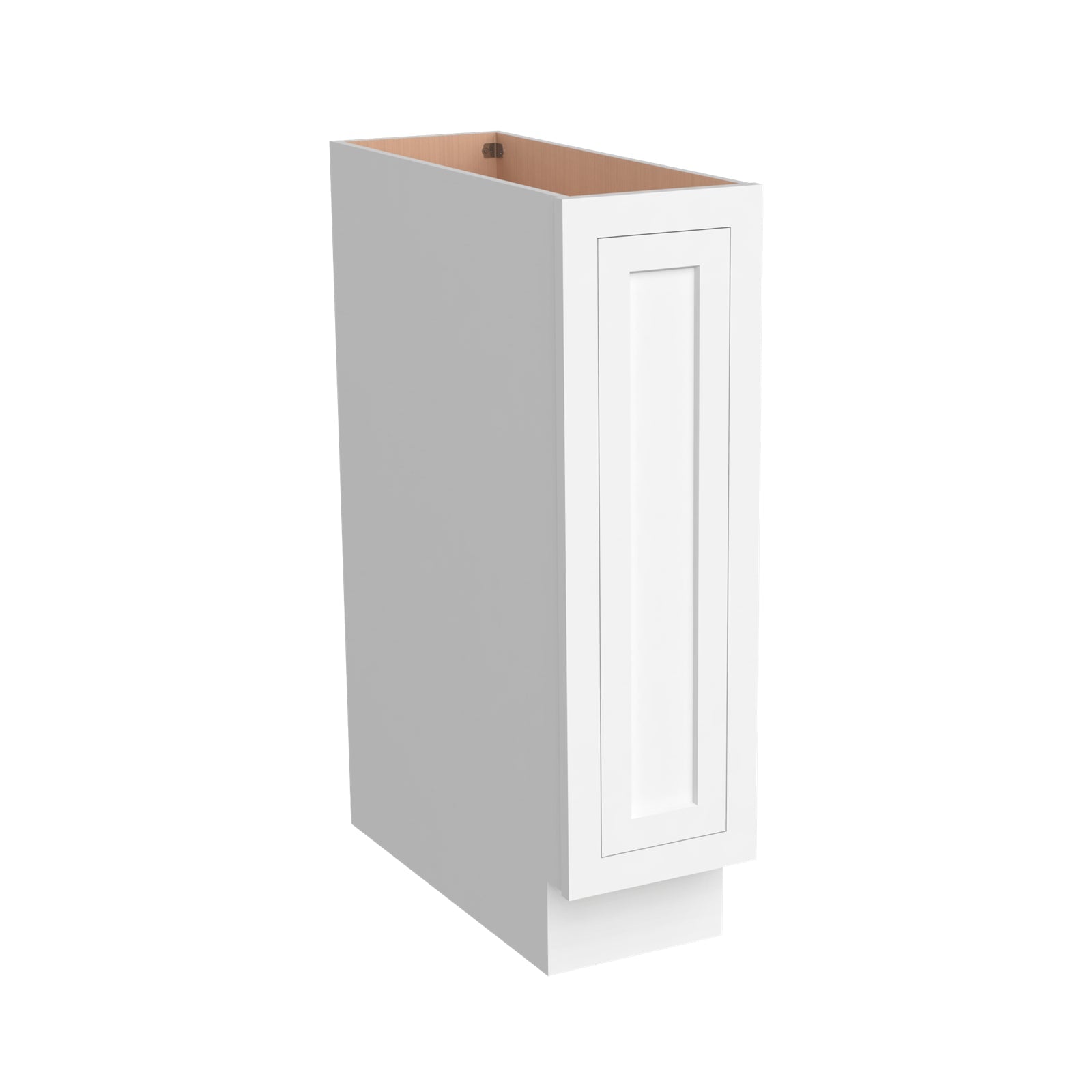 Inset Origami White RTA 9"W x 34.5"H x 25"D Base Spice Rack Cabinet with Pull-out Basket