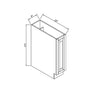Inset Origami White RTA 9"W x 34.5"H x 25"D Base Spice Rack Cabinet with Pull-out Basket
