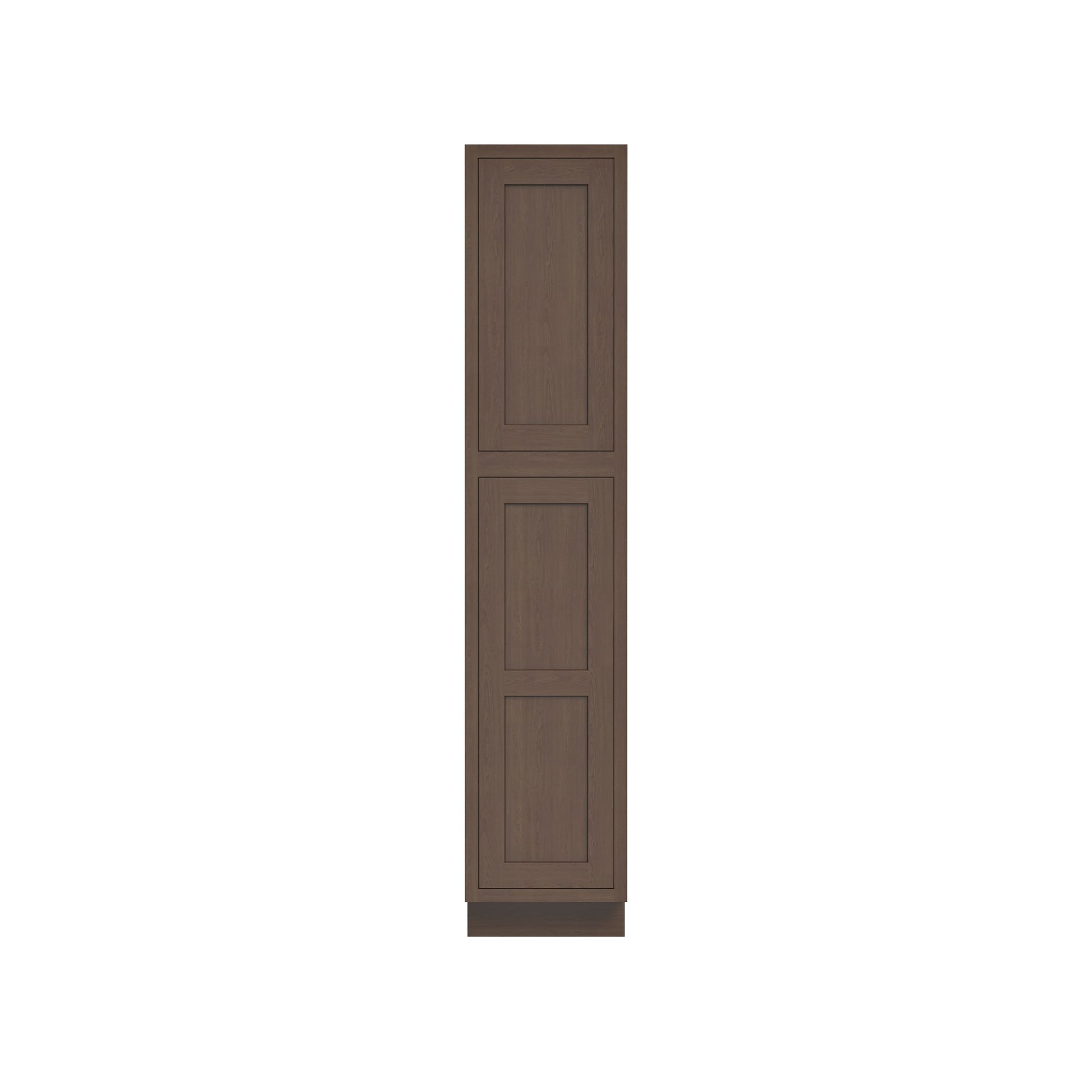 Inset Truffle Brown RTA 18"W x 84-96"H x 25"D 3-Size Pantry Cabinet with 2 Doors and 4 Shelves