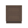 Inset Truffle Brown RTA 24-30"W x 34.5"H x 25"D 2-Size Base Cabinet with 2 Drawers