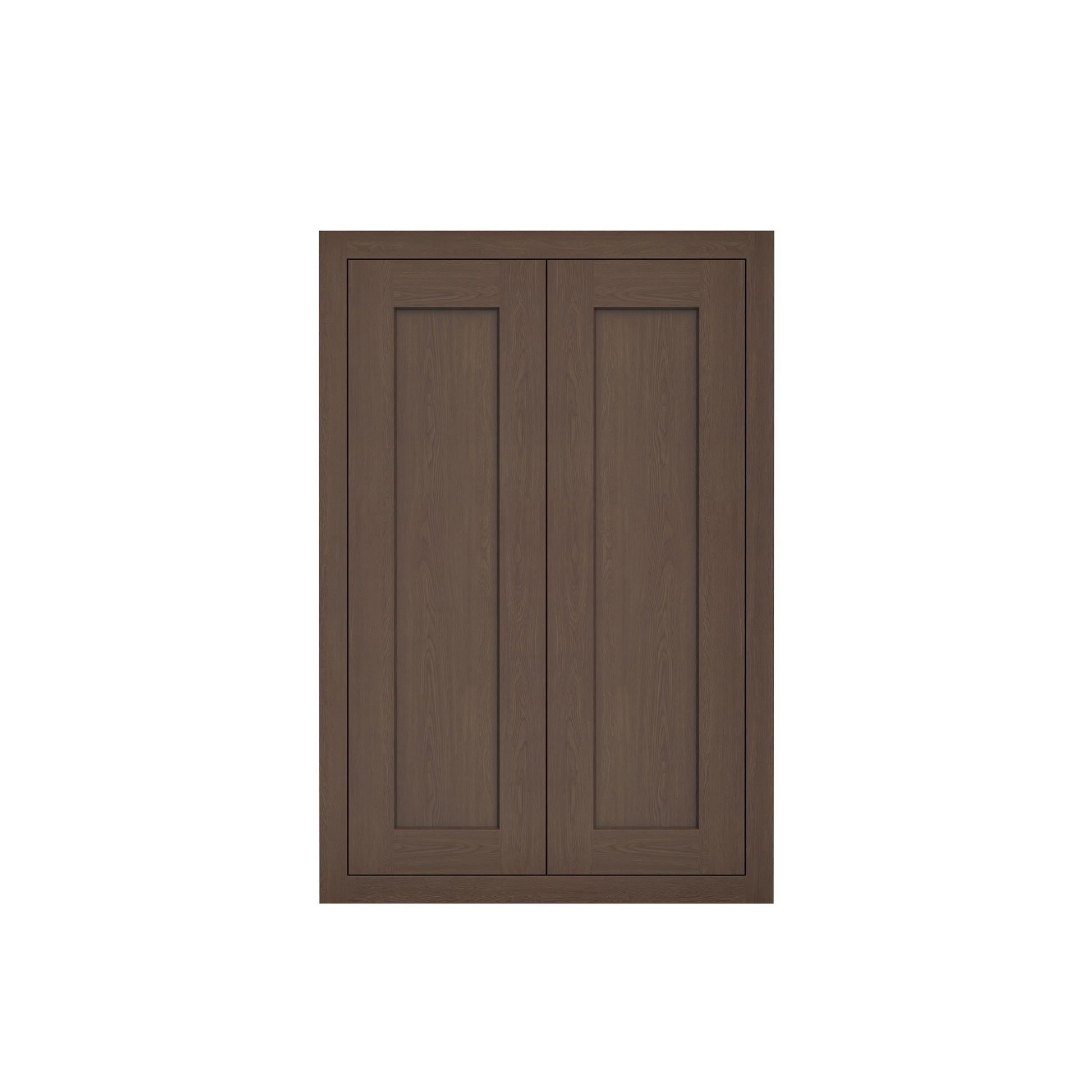 Inset Truffle Brown RTA 24-36"W x 30-42"H x 13.5"D 15-Size Double Doors Wall Cabinet