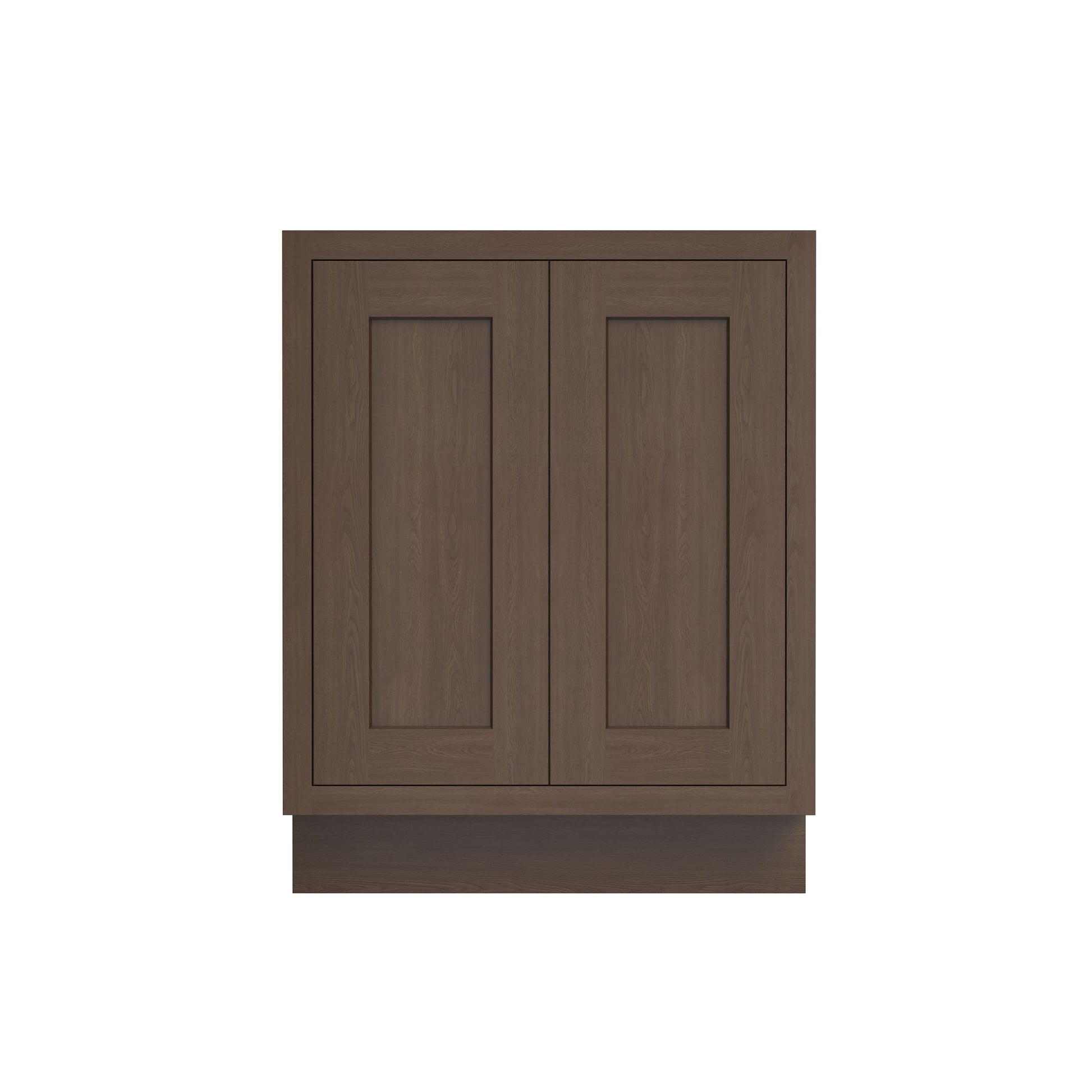 Inset Truffle Brown RTA 24-36"W x 34.5"H x 25"D 5-Size Full Height Double Doors Base Cabinet
