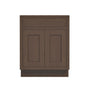 Inset Truffle Brown RTA 24-36"W x 34.5"H x 25"D 5-Size Single Drawer Base Cabinet with 2 Doors