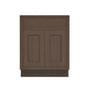 Inset Truffle Brown RTA 24-36"W x 34.5"H x 25"D 5-Size Sink Base Cabinet with 2 Doors and 1 False Drawer