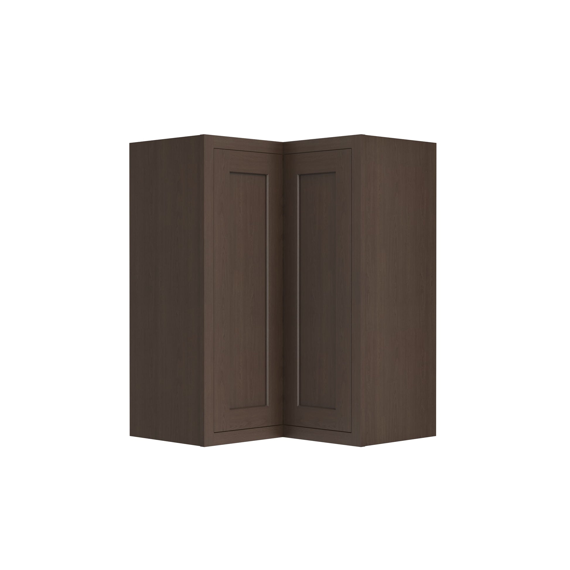 Inset Truffle Brown RTA 25.5"W x 18-42"H x 13.5"D 3-Size Easy Reach Wall Cabinet with 2-3 shelves