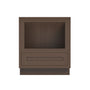 Inset Truffle Brown RTA 27-30"W x 34.5"H x 25"D 2-Size Drawer Base Cabinet with Microwave Opening