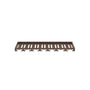 Inset Truffle Brown RTA 30-36"W x 1.63"H x 13.5"D 2-Size Wall Glass Hanger