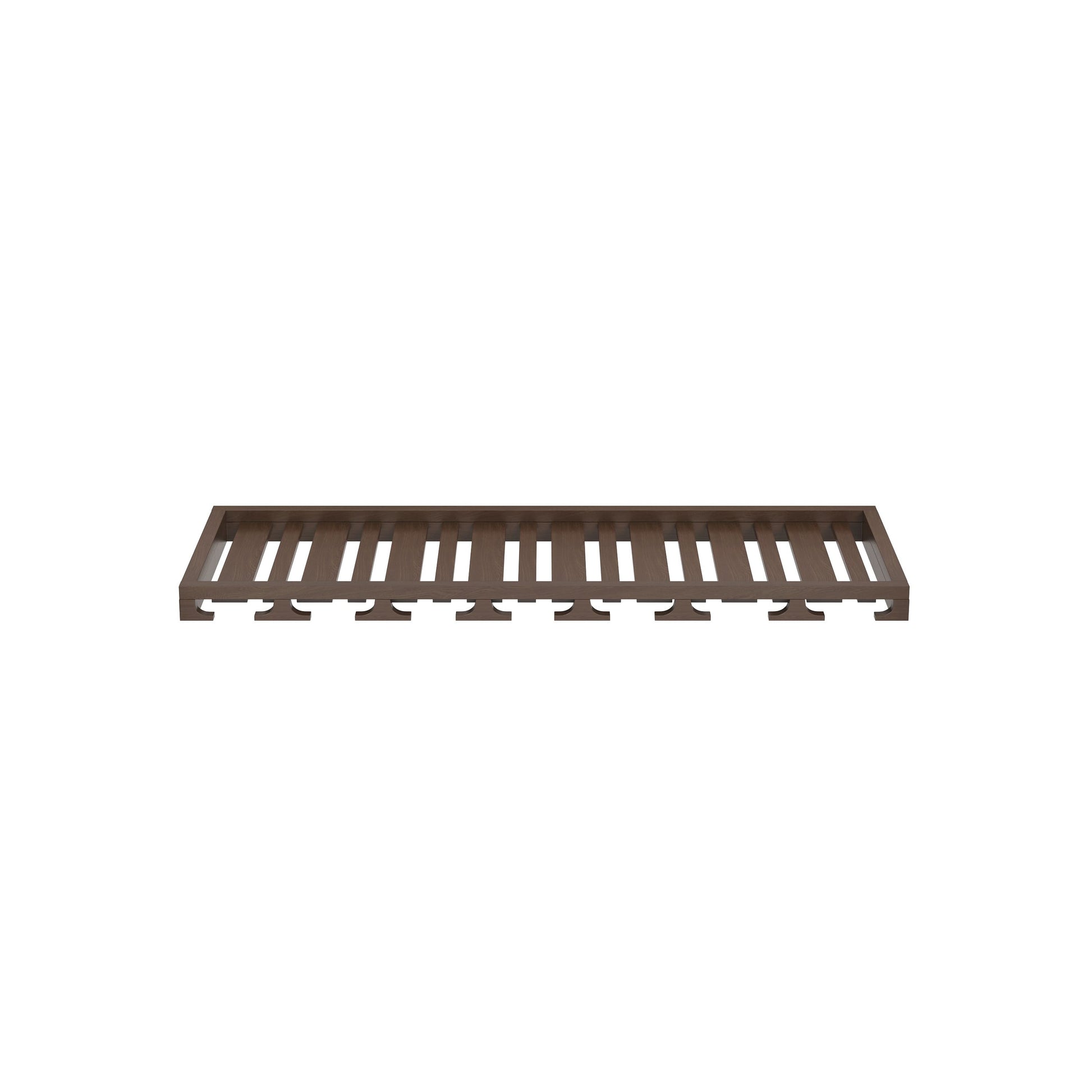 Inset Truffle Brown RTA 30-36"W x 1.63"H x 13.5"D 2-Size Wall Glass Hanger