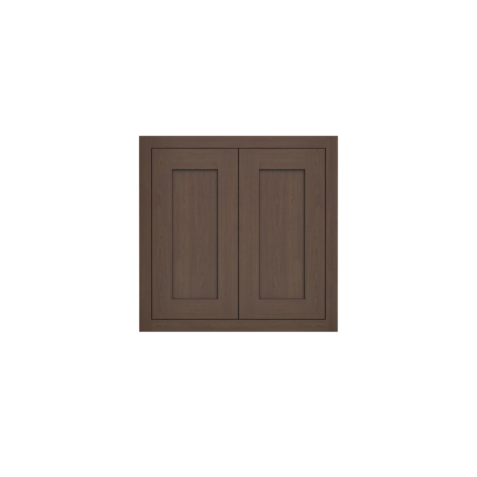 Inset Truffle Brown RTA 30-36"W x 12-24"H x 25"D 7-Size Double Doors Wall Cabinet