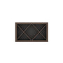 Inset Truffle Brown RTA 30-36"W x 15-18"H x 13.5"D 4-Size X-Shaped Wine Grid Wall Rack Cabinet