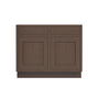 Inset Truffle Brown RTA 39-42"W x 34.5"H x 25"D 2-Size Sink Base Cabinet with 2 Doors and 2 False Drawers