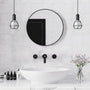 Matte Black 2-Handle Wall-Mounted Bathroom Basin Faucet with 360° Swivel Spout