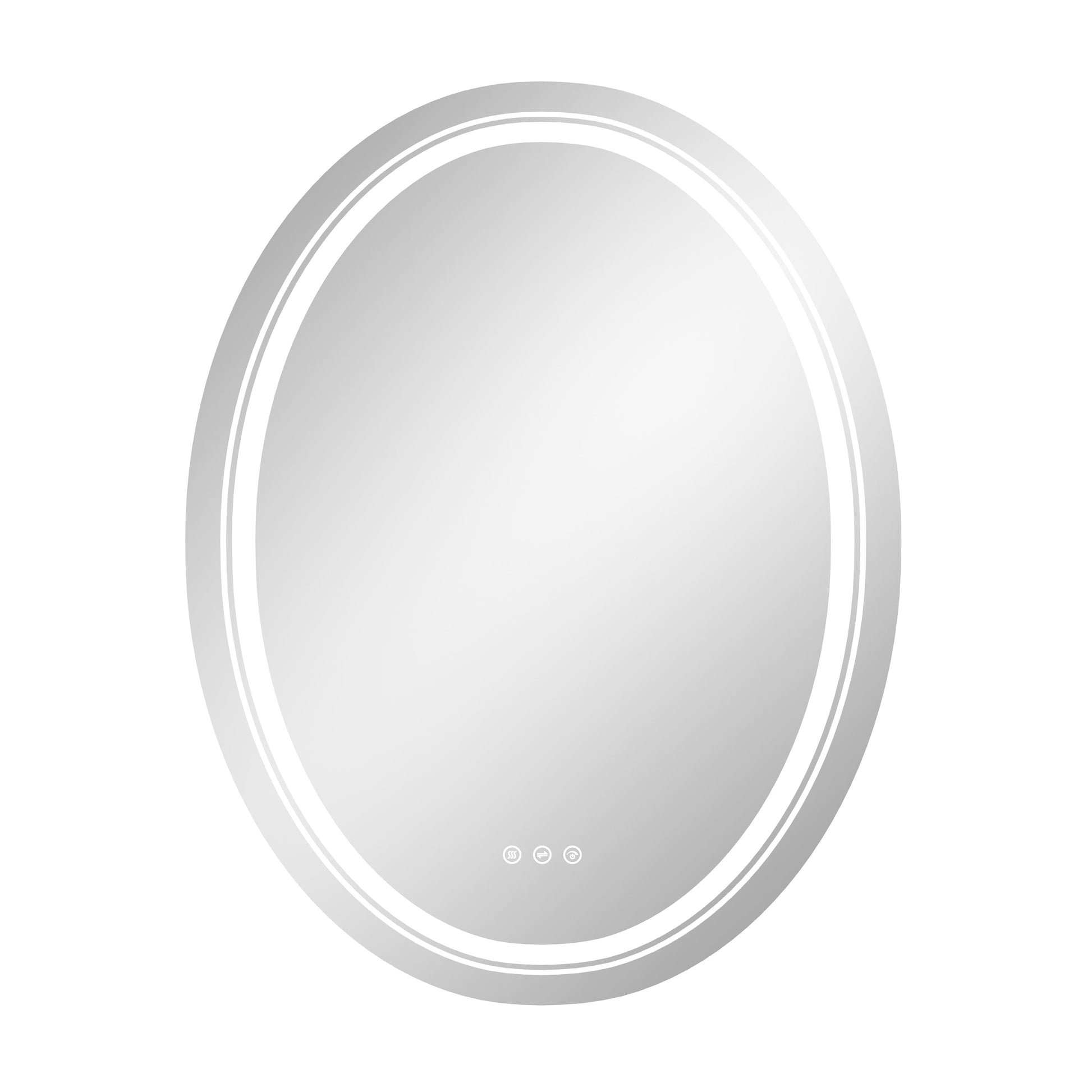 Modern Oval LED Bathroom Mirror with Ambient Backlighting