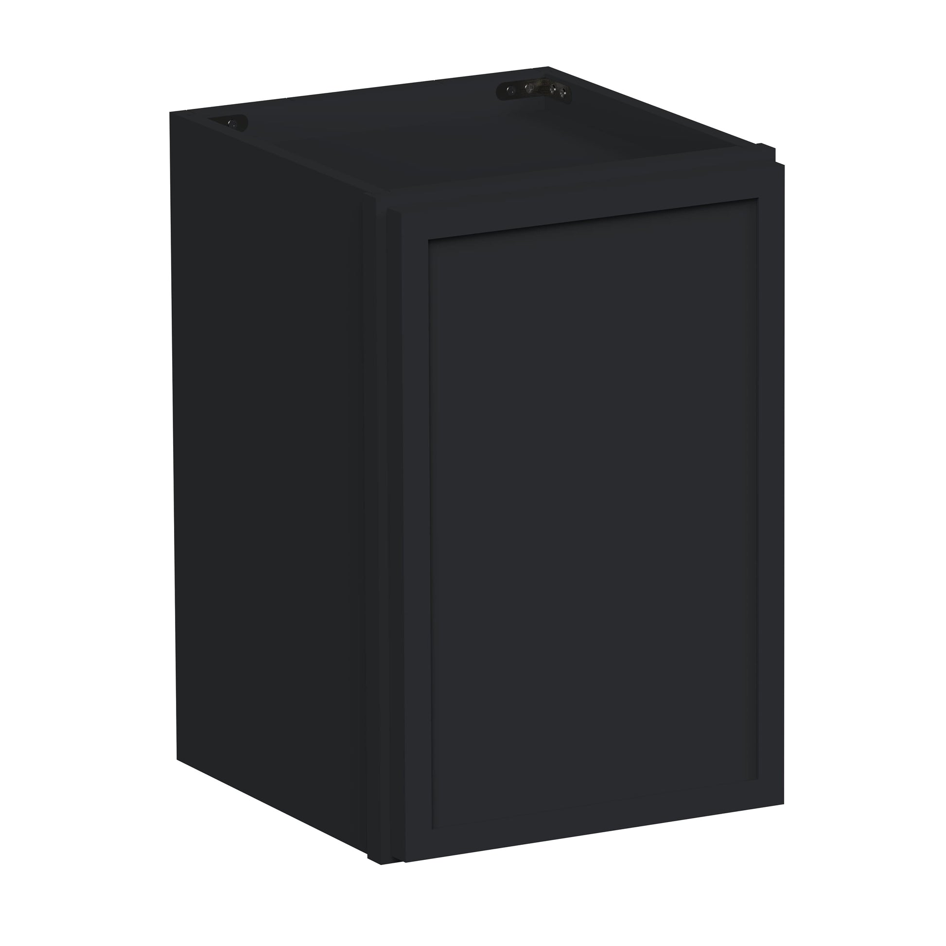 Slim Ebony Black Shaker RTA 12"/15"/18"/21"W x 18"H x 12"D Single Door Short Wall Cabinet
