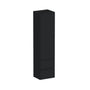 Slim Ebony Black Shaker RTA 15"W x 60"H x 12"D Tall Counter Linen Cabinet with 1 Door and 2 Drawers