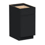 Slim Ebony Black Shaker RTA 18"W x 34.5"H x 24"D Waste Basket Base Cabinet with 1 Drawer and 1 Door