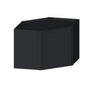 Slim Ebony Black Shaker RTA 24"W x 18"/30"/36"/42"H x 12"D Diagonal Corner Wall Cabinet
